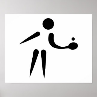 Ping Pong table tennis player Poster