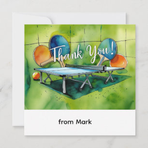 Ping Pong  Thank You Card