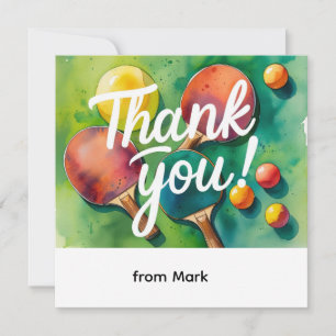 Ping Pong  Thank You Card