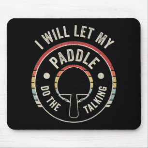 Ping Pong Vintage Retro Fun Table Tennis Mouse Mat