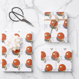 Ping Pong Wrapping Paper, Table Tennis Gift Wrap
