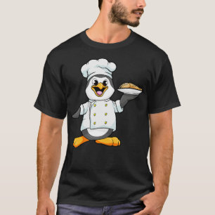 Pinguin als Koch mit Fisch T-Shirt