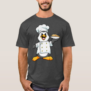 Pinguin als Koch mit Fisch T-Shirt