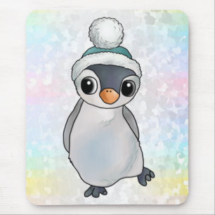 Pinguin mit Mütze Mouse Mat