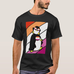 Pinguin Pride Lesbian Flag Lgbtq Proud Ally Pride T-Shirt