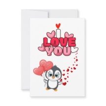 pinguins love love card