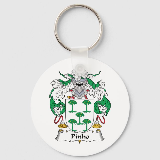 Pinho Family Crest Key Ring (Front)