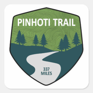 Pinhoti Trail Alabama Georgia Square Sticker