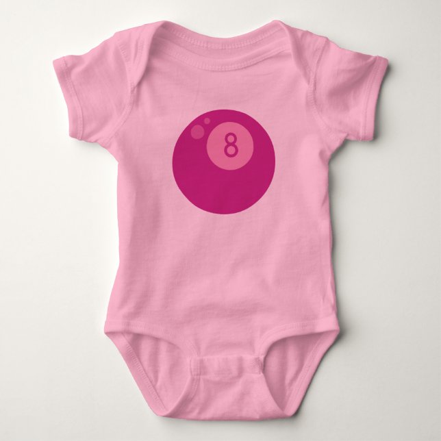 pink8ball baby bodysuit (Front)
