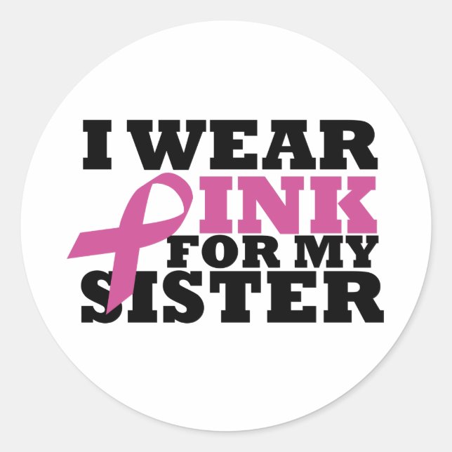 pink_02 classic round sticker (Front)