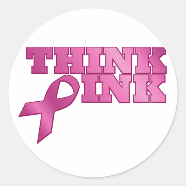 pink_03 classic round sticker (Front)