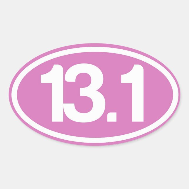 Pink 13.1 Half Marathon Sticker (Front)