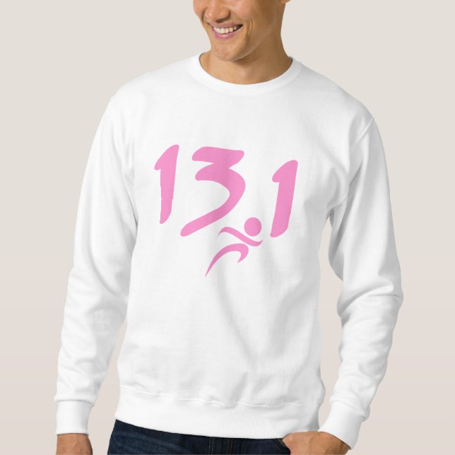Pink 13.1 half-marathon sweatshirt (Front)