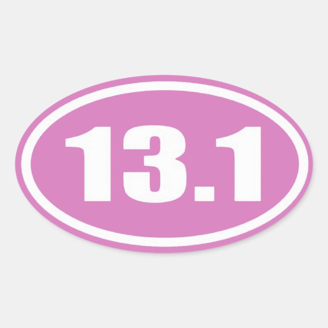 Pink 13.1 Sticker | Pink Half Marathon Sticker (Front)