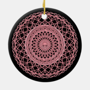 Pink 1 ceramic tree decoration
