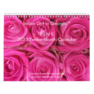 PINK - 2025 Twelve Month Calendar