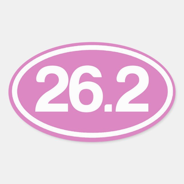 Pink 26.2 Full Marathon Sticker (Front)