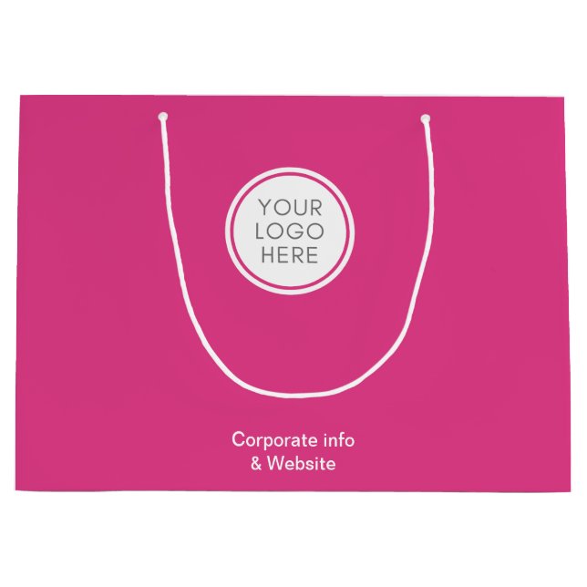 Pink 2 Corporate bag with Logo & Corporate details (Front)