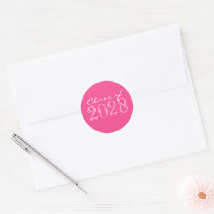 Pink 2 Toned Graduation Envelope Seal Stickers
