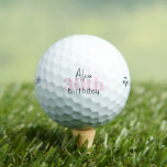 Pink 30th Birthday Personalised Taylor Made TP5 Golf Balls<br><div class="desc">"30"  or any age.  Personalised.  Pink and black text.  Woman golf ball.  Script name.  Taylor Made TP5</div>