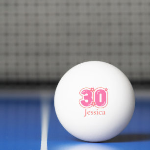 Pink 30th Birthday PING P Gift – 30 Years Elegant Pong Ball