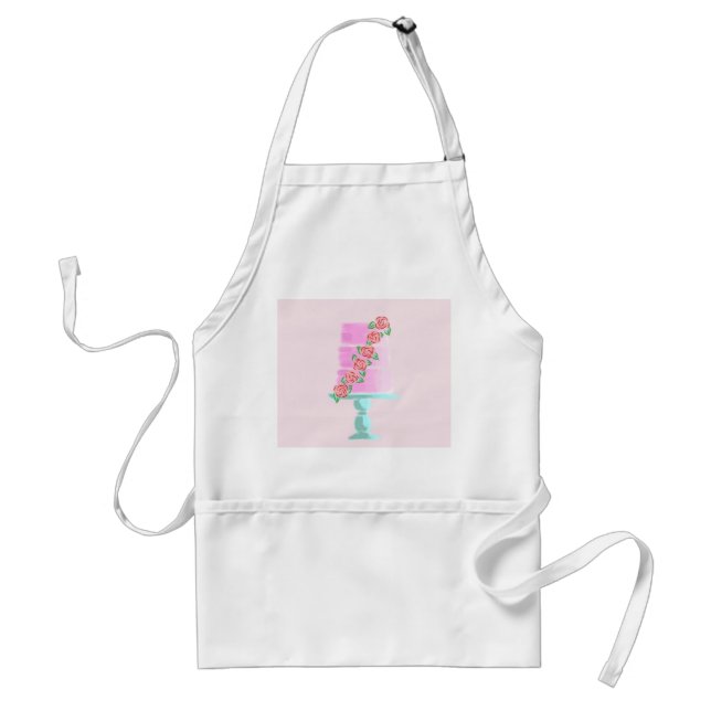 Pink 3 Tier Cake Standard Apron (Front)