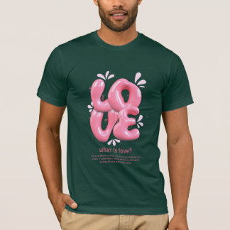 Pink 3D Love Quote T-Shirt Design