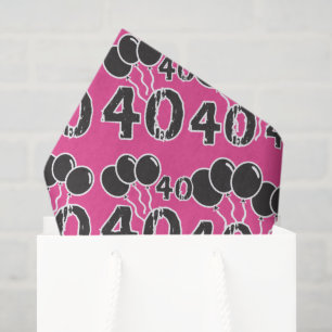 PINK 40th Birthday Tissue Paper