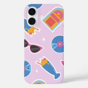 Pink 50s Diner Vibes iPhone 16 Case