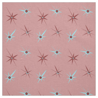 Pink 50's Starburst Fabric