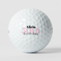 Pink 50th Birthday Personalised Titleist Pro V1