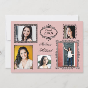 Pink 5 Frames/Photos - 3x5 Grad Announcement