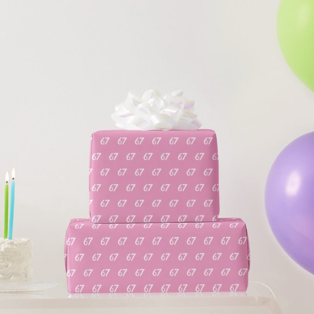 Pink 67 Meme  Wrapping Paper (Party Gifts)