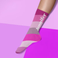 Pink 70s Stripes Personalised name 