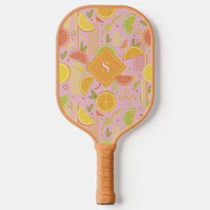 Pink 80’s Citrus Fruit Slices Pickleball Paddle