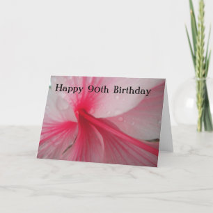 Pink 90th Birthday Modern Elegant Card