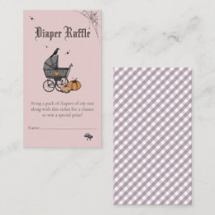 Pink A Baby is Brewing Diaper Raffle Baby Shower Enclosure Card