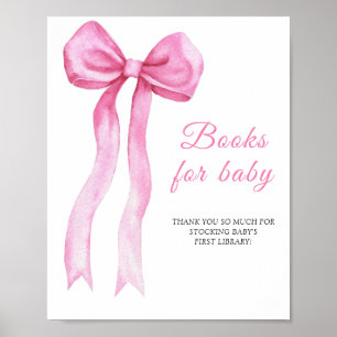 Pink a bow - books for baby poster