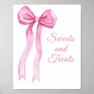 Pink a bow - sweets and treats poster