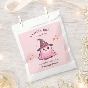 Pink A Little Boo Halloween Baby Shower Favour Bags