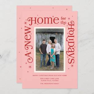 Pink A New Home for the Holidays Photo  Holiday Card