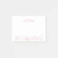 Pink A Note From Cute Dog Animal Sketch Notes