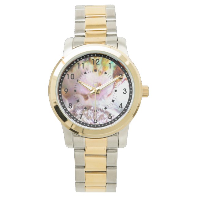 Pink Abalone Pastel Two-Toned Watch (Front)