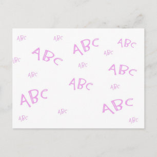 Pink ABC`s Postcard
