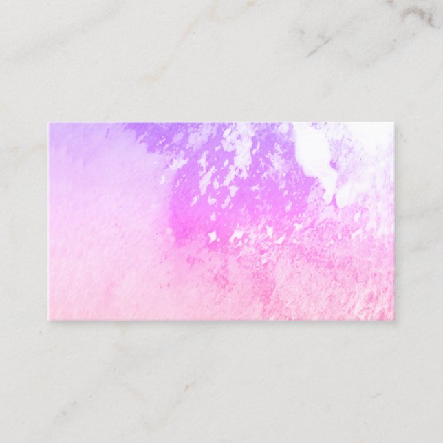 pink abstract art business card template (Front)