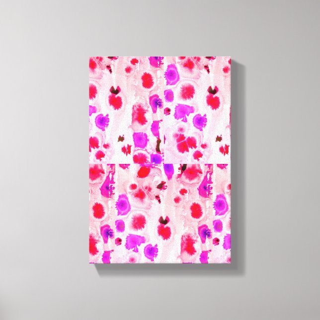 Pink Abstract Art Canvas Print (Front)