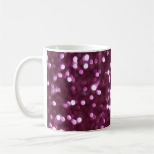 Pink abstract, bokeh defocused lights. coffee mug