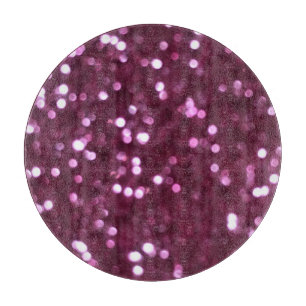 Pink abstract, bokeh defocused lights. cutting board