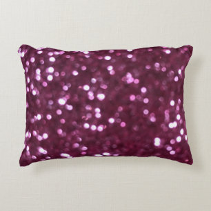 Pink abstract, bokeh defocused lights. decorative cushion