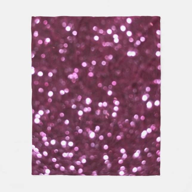 Pink abstract, bokeh defocused lights. fleece blanket (Front)
